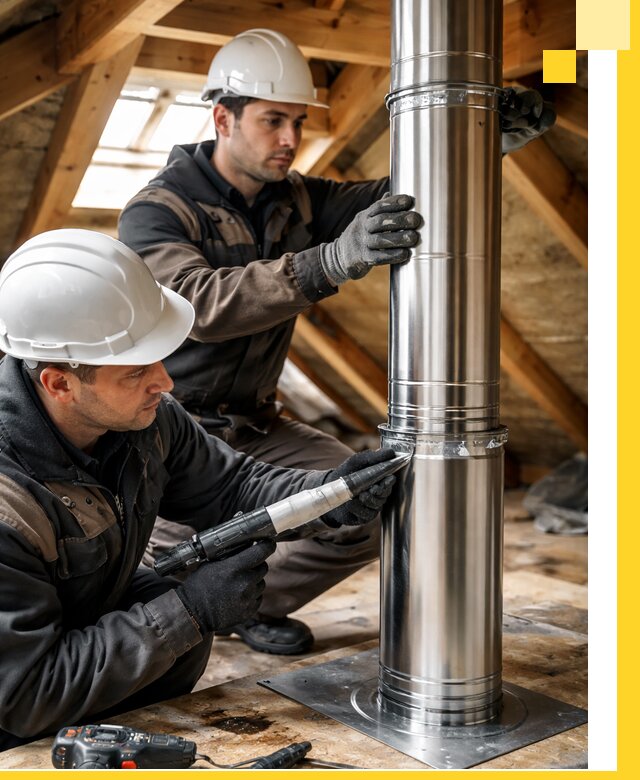 Монтаж дымоходов для каминов в Лобне с гарантией качества