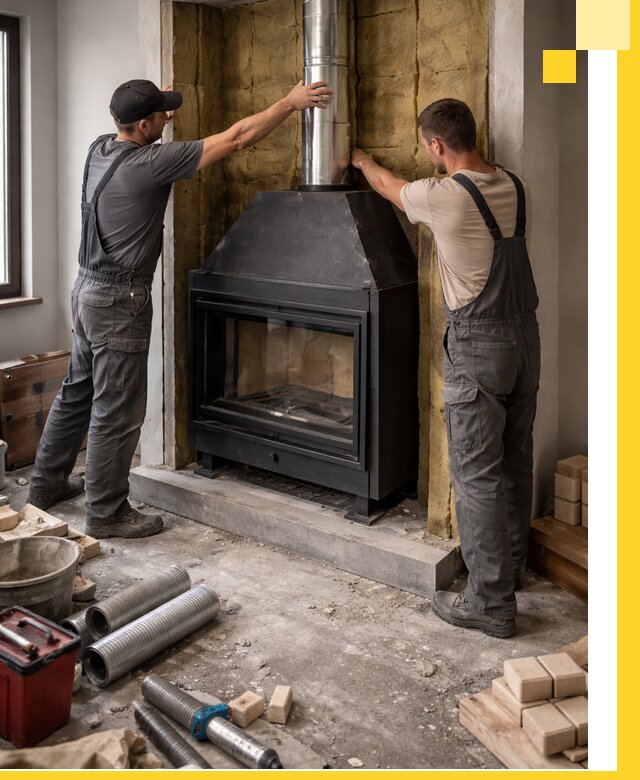 Изготовление и монтаж закрытых каминов в Лобне под ключ
