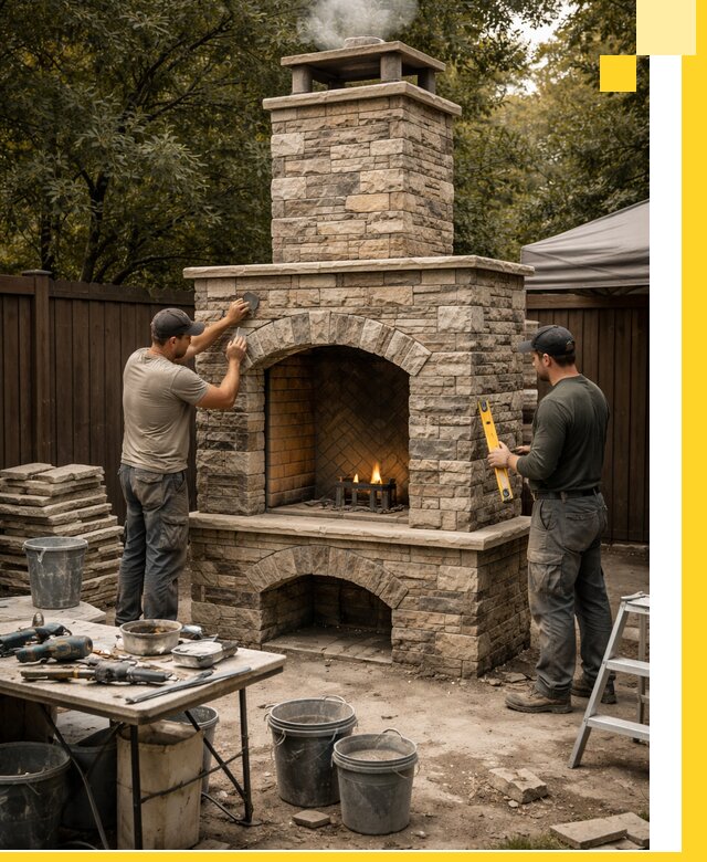 Проектирование и установка уличных каминов в Лобне