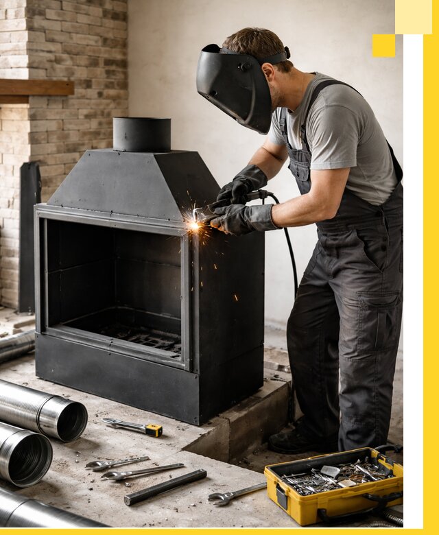 Продажа и установка металлических каминов в Лобне под ключ