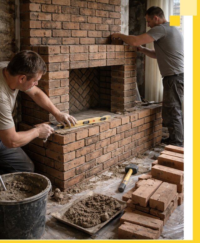 Изготовление и установка кирпичных каминов в Лобне