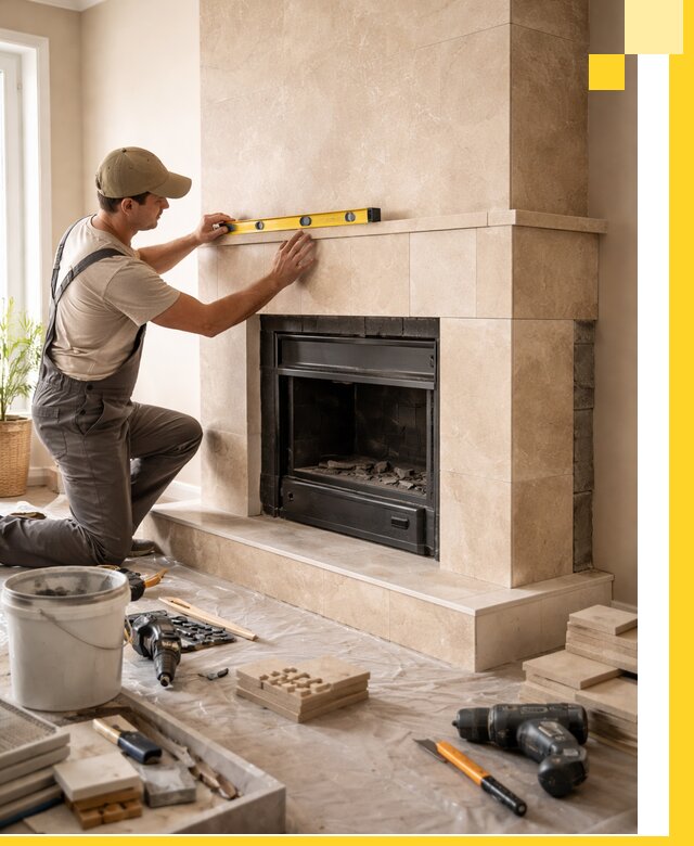 Установка и монтаж каминов в частном доме под ключ в Лобне