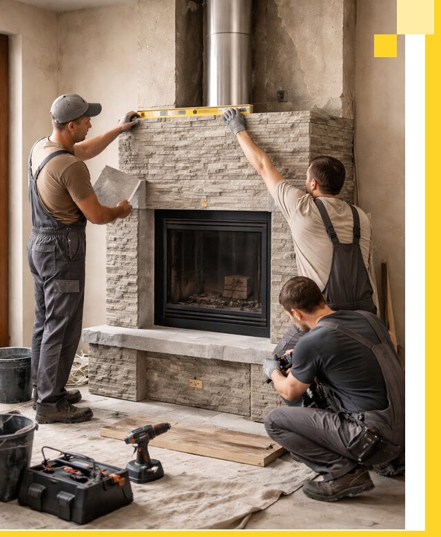 Профессиональный монтаж каминов под ключ в Лобне для дома