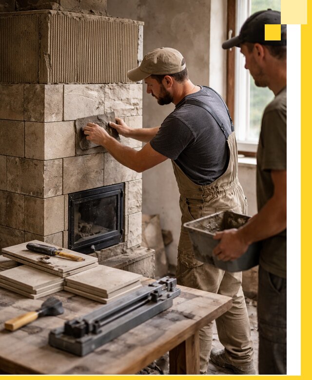 Профессиональная облицовка печей в Лобне: керамика и камень