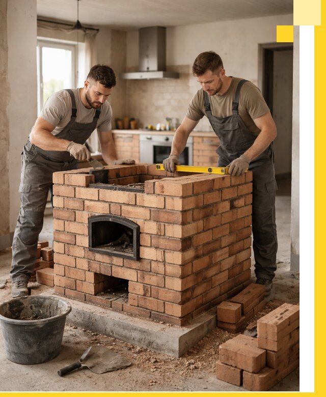 Установка и монтаж печей в частном доме в Лобне под ключ