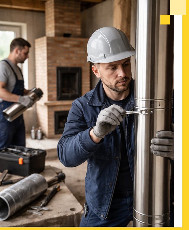 Профессиональный монтаж дымоходов для печей в Лобне