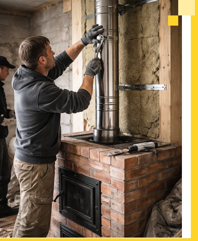 Изготовление и монтаж печей и дымоходов под ключ в Лобне