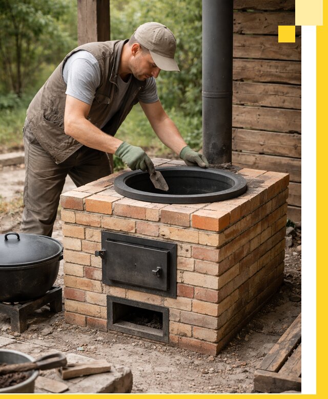 Изготовление и установка печей для казана в Лобне под ключ