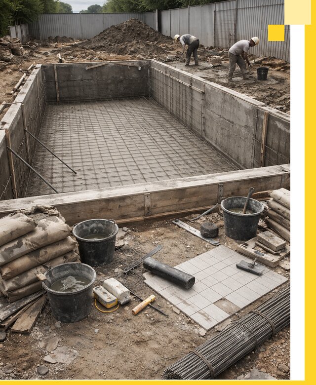 Строительство бассейнов под ключ в Лобне, дизайн и монтаж