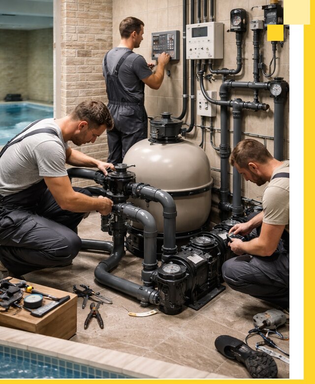 Комплексное оборудование для бассейнов под ключ в Лобне