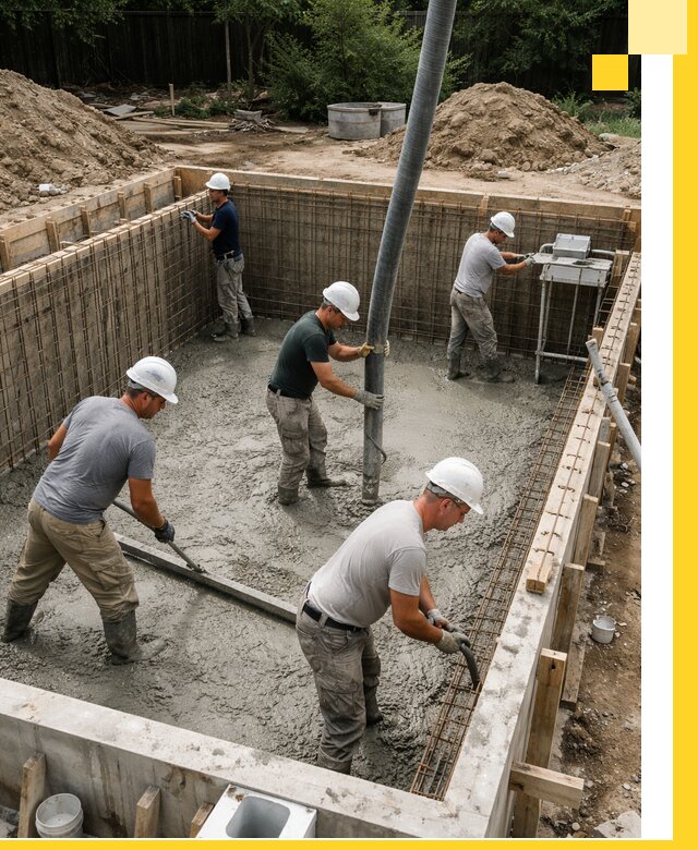 Строительство бетонных бассейнов под ключ в Лобне