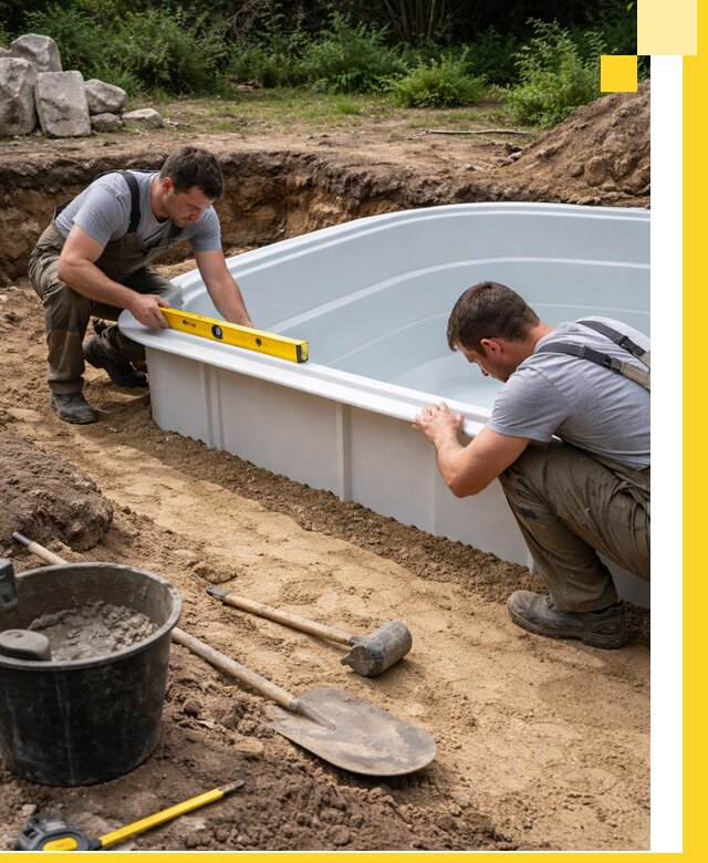 Производство и установка пластиковых бассейнов в Лобне под ключ