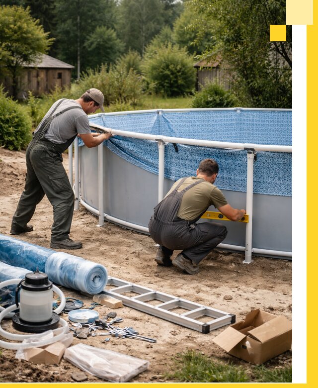 Установка и монтаж каркасных бассейнов в Лобне под ключ