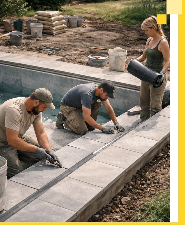 Строительство и монтаж уличных бассейнов под ключ в Лобне