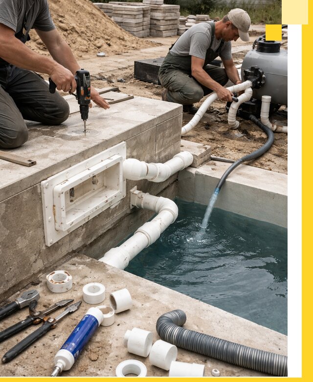 Строительство скиммерных бассейнов под ключ в Лобне