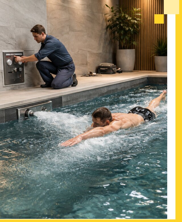 Проектирование и монтаж бассейнов с противотоком в Лобне