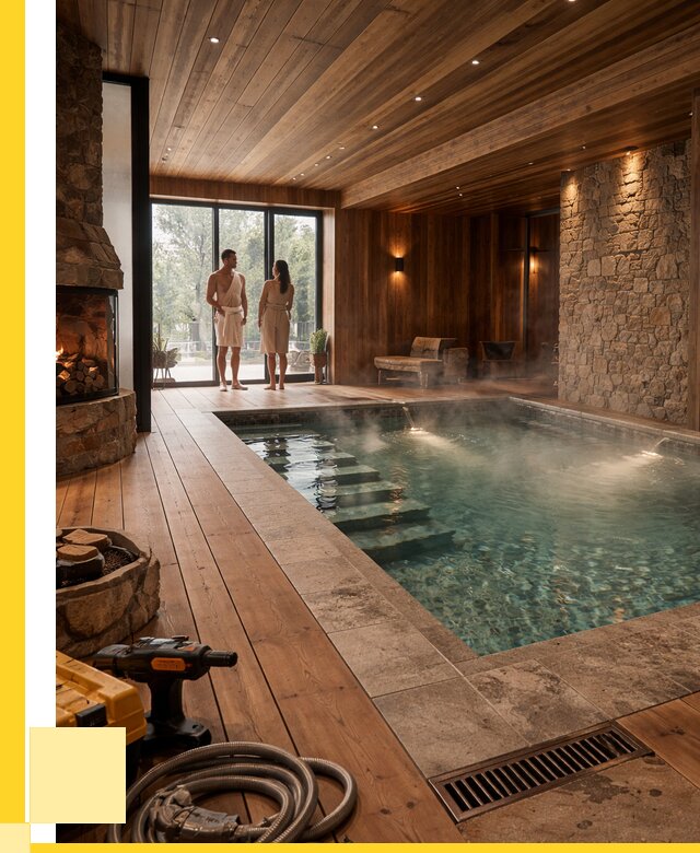 Проекты бань с бассейном под ключ в Лобне от 77445 р., ЭриданЛбн