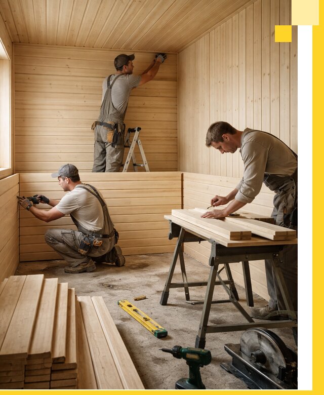 Обшивка саун в Лобне из натуральной древесины под ключ