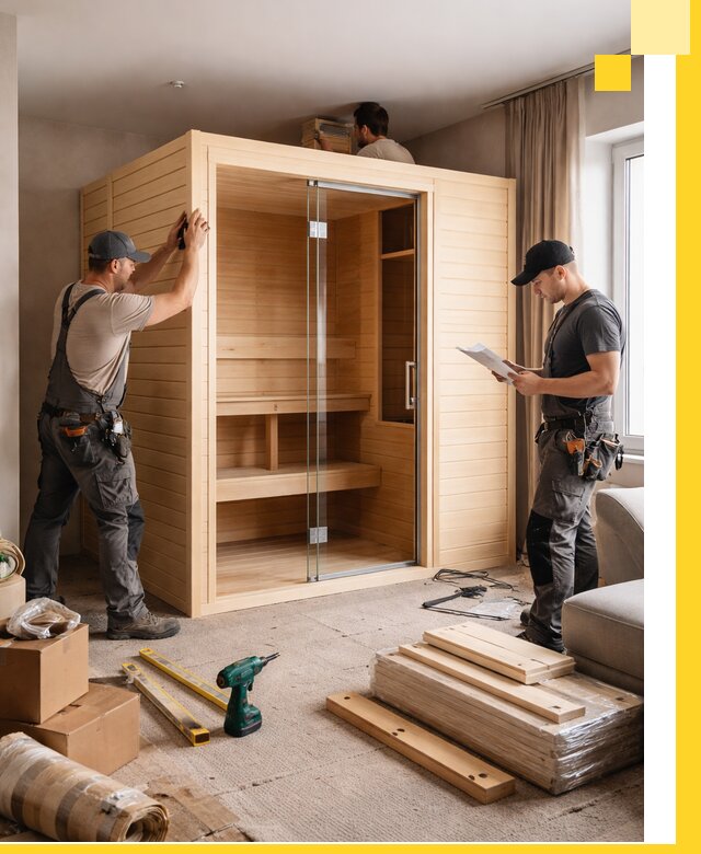 Установка и благоустройство саун в квартире в Лобне