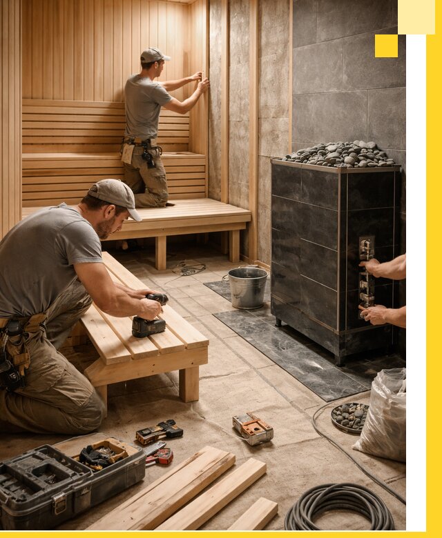 Дизайн и строительство интерьерных саун под ключ в Лобне