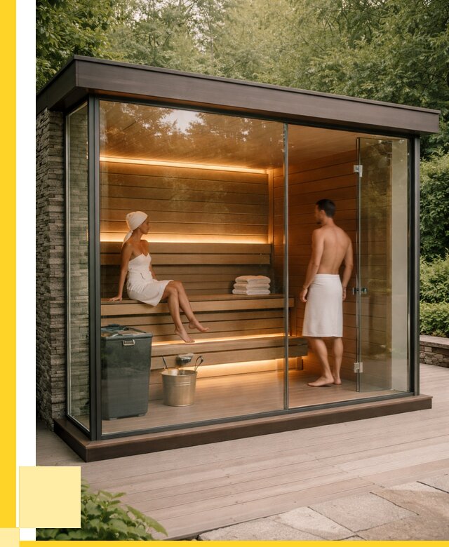 Сауна стеклянная и двери для сауны в Лобне от 258150 р. | ЭриданЛбн