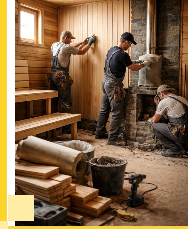 Ремонт бань под ключ в Лобне от 46467 р. | ЭриданЛбн