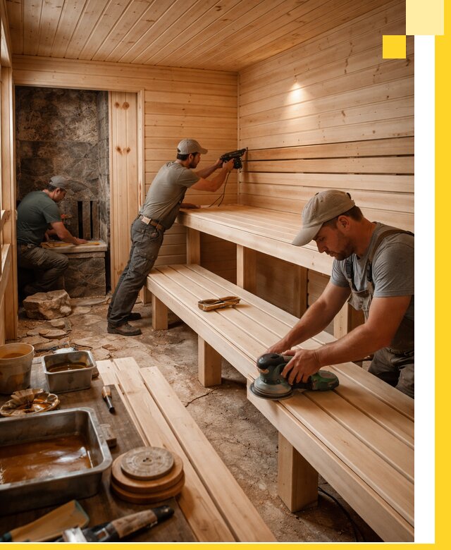 Профессиональная отделка бань в Лобне под ключ, с гарантией