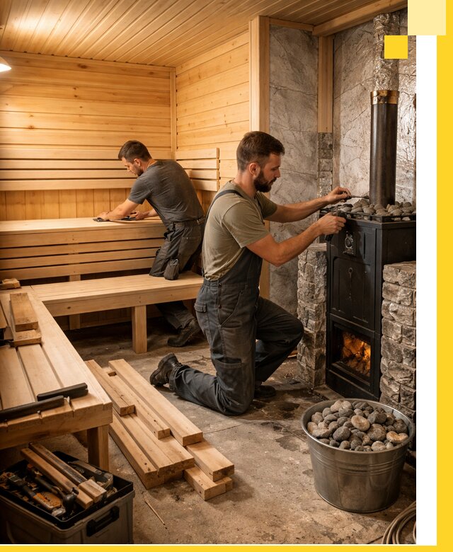 Дизайн и строительство интерьеров бань под ключ в Лобне