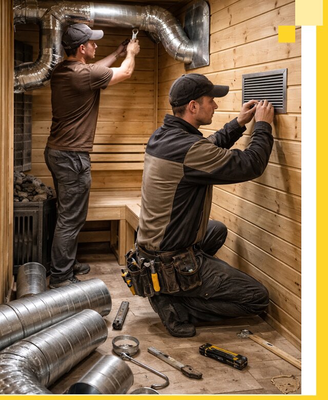 Проектирование и монтаж вентиляции бани в Лобне под ключ