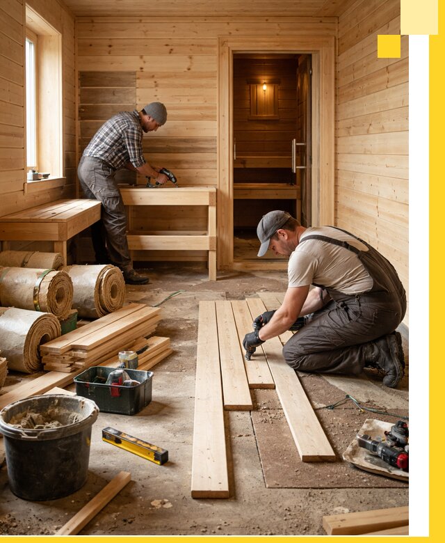 Индивидуальный проект бани с комнатой отдыха под ключ в Лобне