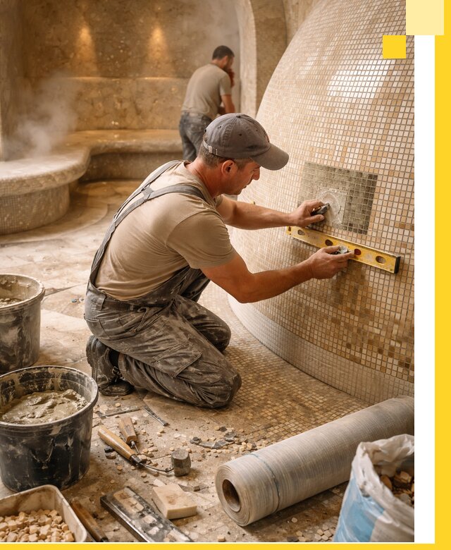 Хамам под ключ в Лобне: проектирование, строительство, отделка