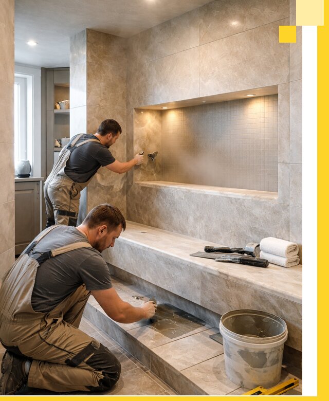 Профессиональное строительство хамама в квартире в Лобне