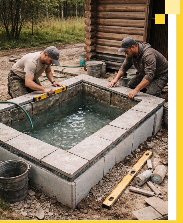 Изготовление и установка холодных купелей под ключ в Лобне